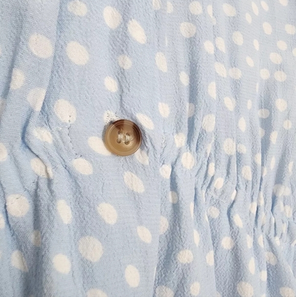 ZARA GIRLS BLUE WHITE POLKA DOT ELASTIC WAIST LIGHT DRESS SZ.8 - Picture 7 of 10